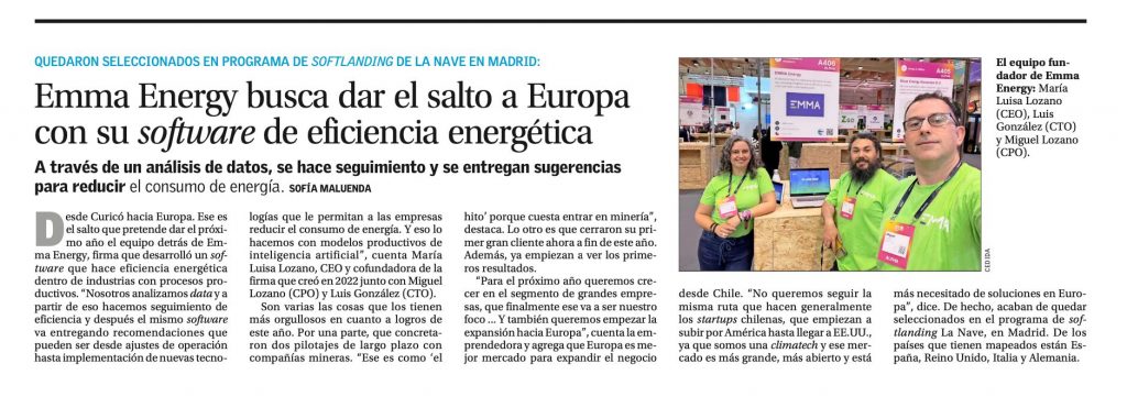 EMMA busca dar el salto a europa con su software de eficiencia energetica